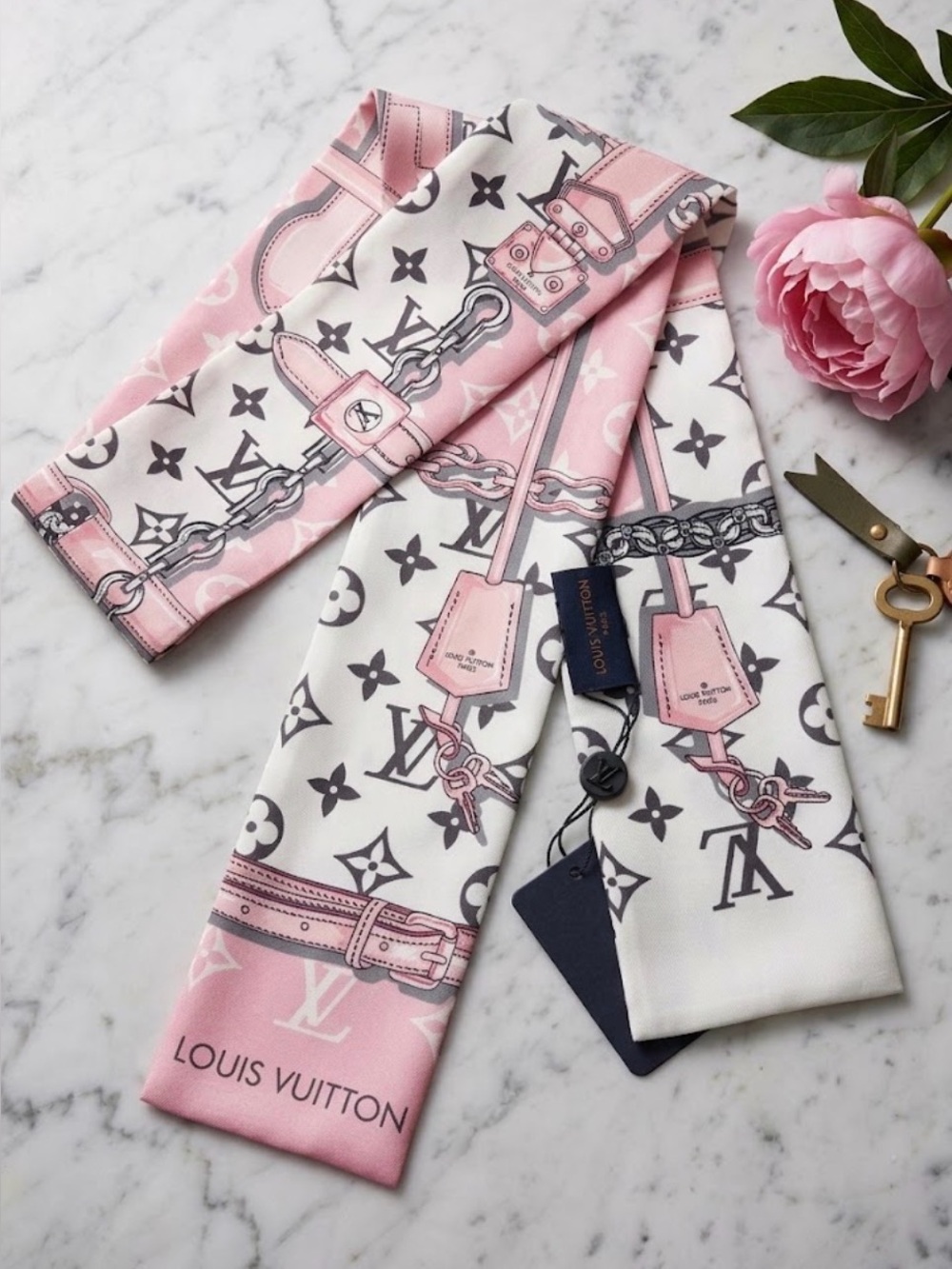 Louis Vuitton Flower and Straps BB Bandeau Scarf Ultimate Monogram NWT No Box